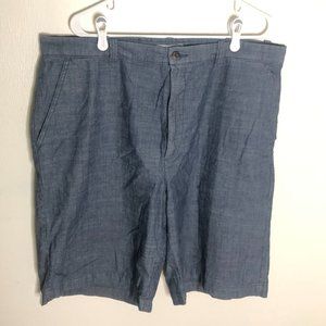 Men's Storm Blue Flat Front Shorts Size 40